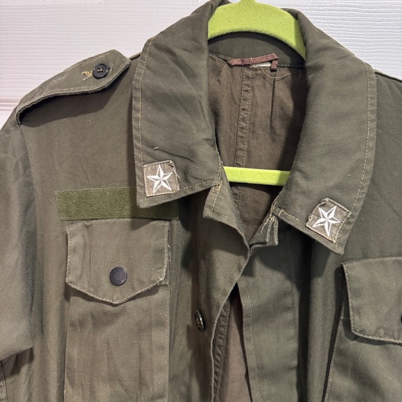 Vintage French military olive jacket fits Sz XS-M - Picture 2 of 7